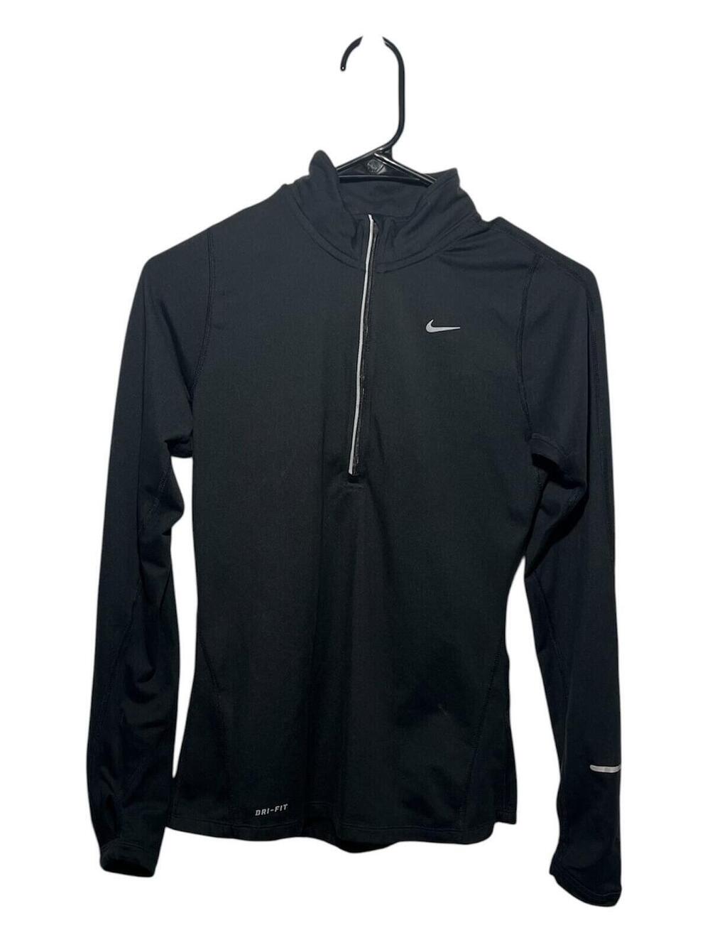 Nike Dri-Fit Black Long Sleeve 1/2 Zip Athletic Top - Size XS